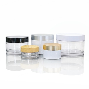 Pots en plastique personnalisés 100g 200g 250g 300g, pot à crème à paroi épaisse en PET, flacon cosmétique en plastique avec couvercle ABS - Product Image 5