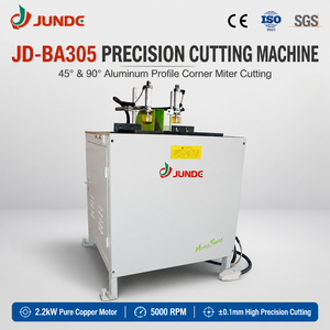 Machine de découpe d'aluminium pneumatique et électrique semi-automatique JUNDE 45/90 degrés de précision 2200W - Product Image 1