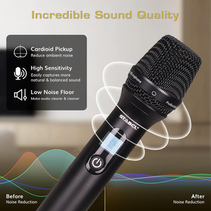 ST-9002 Chuyên Nghiệp Cầm Tay Không Dây Microphone Đúng Sự Đa dạng UHF Hiệu Suất Sân Khấu Microphone - Product Image 4