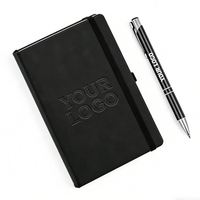 Carnets de notes promotionnels de haute qualité pour le bureau, lignés, personnalisés, imprimés UV, couverture rigide en cuir PU, 80 feuilles
