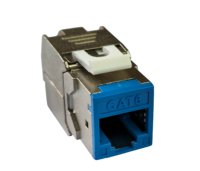 Modul Ethernet Keystone Jack FTP RJ45 Cat6 Berpelindung Logam Premium untuk Lingkungan dengan EMI Tinggi