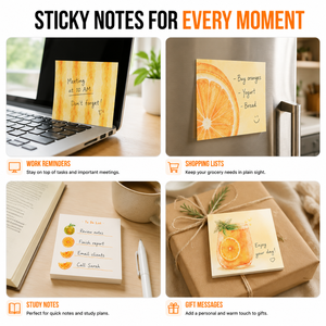 Fruit Sticky Notes Self Adhesive Lined <b>Memo</b> <b>Pad</b> Loose Leaf Notepads Fruit Theme for Classroom Office Planner Stationery Gift - Product Image 3