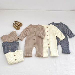 Combinaison pour bébé en tricot de style minimaliste, couleur unie, mignonne, vêtements de boutique pour nouveau-nés de 6 à 9 mois, approvisionnement ODM - Product Image 6