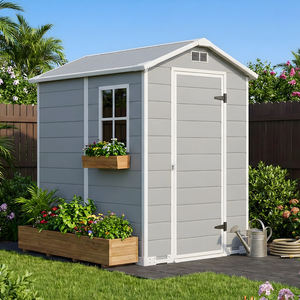 <span class=keywords><strong>Abri</strong></span> <span class=keywords><strong>de</strong></span> <span class=keywords><strong>jardin</strong></span> extérieur en PP imperméable, écologique, durable et résistant à la décomposition, 4x6 pieds, avec plancher, <span class=keywords><strong>pour</strong></span> usage en <span class=keywords><strong>jardin</strong></span> - Product Image 1