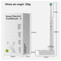 Brosse à dents électrique rotative pour adultes, tête ronde rotative, étanche IPX8, charge inductive, 70 jours d'autonomie, 3 modes, personnalisation du logo