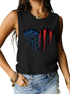 Camiseta sin mangas con estampado de París de verano para mujer, Camiseta holgada grande transpirable y cómoda sin mangas, camiseta de calle, camiseta informal Individual Clo - Product Image 3