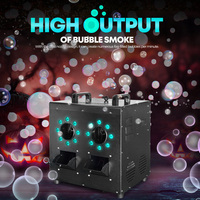 Machine à bulles et à fumée à deux têtes de mariage contrôlée par DMX 1000W Machine à bulles à deux têtes télécommandée