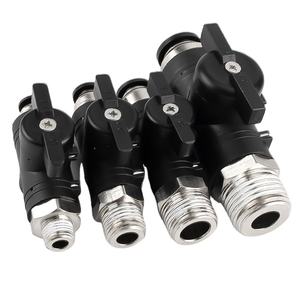 3/8 "Plastic Push-To-Connector Fittingen Snelkoppelingen Luchtstroomregelaar Kogelklep Handklep Compatibel Met 10 Mmm Buc - Product Image 1