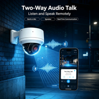 Caméra Dôme IP PTZ Dakang IK10 Anti-Vandalisme 8MP avec Zoom 5X, Audio Bidirectionnel, Vision Nocturne, Capteur CMOS, Étanchéité IP66