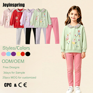 Conjunto de Sudadera y Pantalones Bordados de Hadas para Niñas al por Mayor, Top con Cuello Peter Pan Lindo, Ropa Casual Diaria para Jugar, Hecho a Medida - Product Image 1