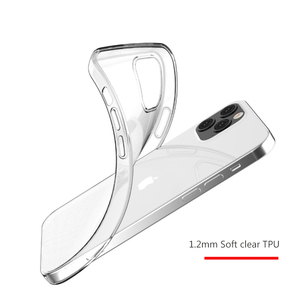 Venta caliente al por mayor suave protectora TPU cubierta de cristal transparente Funda de teléfonia <span class=keywords><strong>Celular</strong></span> TPU para iPhone 12 - Product Image 1