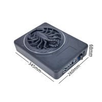 Subwoofer actif pour voiture, design fin, système de basses avec amplificateur intégré pour l'amélioration audio du véhicule et installation facile