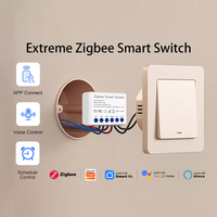 Module d'interrupteur intelligent ZigBee 12A, mini disjoncteur DIY, prise en charge du contrôle bidirectionnel, contrôle à distance par application, Smart Life, Alexa, Google Home