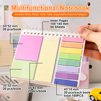 Kit de notes adhésives colorées personnalisées en gros, autocollants d'extension pour carnet de notes, bloc-notes style Ins