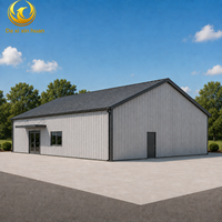 Kit de construction de bâtiment de garage, d'entrepôt ou d'atelier en structure métallique durable, résistant aux intempéries, avec portique métallique