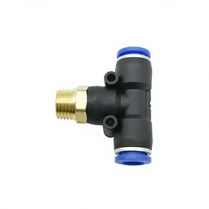 YIIDNN Pneumatic Fitting PB Threaded Straight <b>Quick</b> Joint Air <b>Connector</b> Male-thread 1/2'1/4'3/8'1/8 Other Material - Product Image 2