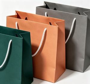 Wholesale custom color and size small paper jewelry gift bags with sturdy <b>rope</b> handle gift packing bag for Jewelry Store - Product Image 3