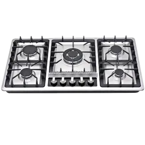 OEM ODM Manufacturer China Kitchen Appliances Stainless Steel 5 Burners 90cm Built In Gas Cooker Cooktop