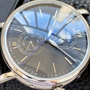 Montre-bracelet mécanique de haute qualité, best-seller, avec phases de lune, design tendance et bracelet noir - Product Image 5