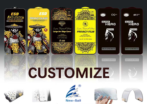 Prix d'usine OEM ODM Protection d'écran personnalisée pour tous les modèles de téléphone Protection d'objectif d'appareil photo en verre Film en verre trempé de confidentialité - Product Image 3