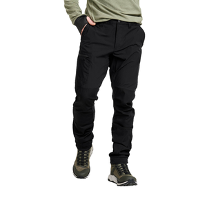 Pantalons cargo pour hommes en polyester/coton respirant imperméable à la coupe ajustée, confort, taille extensible, cordon de serrage, poche décontractée, mi-longueur - Product Image 4