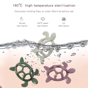 <span class=keywords><strong>Anneau</strong></span> <span class=keywords><strong>de</strong></span> <span class=keywords><strong>dentition</strong></span> en silicone pour bébé, design <span class=keywords><strong>tortue</strong></span> 3D, sûr, non toxique, résistant aux morsures, hochet pour bébés <span class=keywords><strong>de</strong></span> 3 mois et plus - Product Image 3