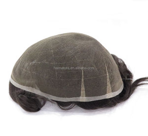 Nodi candeggiati parrucca maschile <span class=keywords><strong>da</strong></span> <span class=keywords><strong>uomo</strong></span> con parrucchino in pizzo svizzero Super Fine - Product Image 2