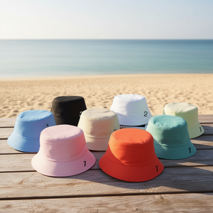 Cappello da Pescatore Monocolore, Tinta Unita, Regolabile, Taglia Unica - Product Image 2