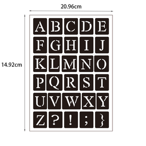 27651 30 pièces pochoirs à lettres en plastique <span class=keywords><strong>pochoir</strong></span> de <span class=keywords><strong>peinture</strong></span> réutilisable symbole artisanat pochoirs <span class=keywords><strong>pour</strong></span> artisanat <span class=keywords><strong>peinture</strong></span> et écriture <span class=keywords><strong>sur</strong></span> <span class=keywords><strong>toile</strong></span> - Product Image 4