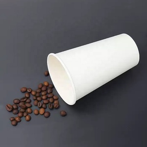 Gobelets à café expresso jetables à double paroi personnalisés, couleur blanche, avec votre propre logo, fabrication sur mesure - Product Image 1