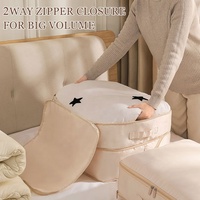 Sac de rangement pour couette réutilisable à compression automatique, grand cube de compression pour organiser les vêtements, gain de place