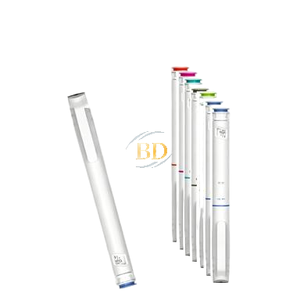 Dispositivos desechables para dispensación de líquidos, con estructura de sujeción limitada, compatibles con cartuchos de 3 ml, evitan el inserción excesiva de los cartuchos. - Product Image 1