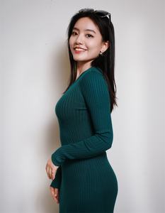 FNJIA <span class=keywords><strong>robe</strong></span> d'hiver mince mi-longue pour femmes couleur unie Style décontracté mode européenne américaine avec manches <span class=keywords><strong>pull</strong></span> en tricot de coton - Product Image 5