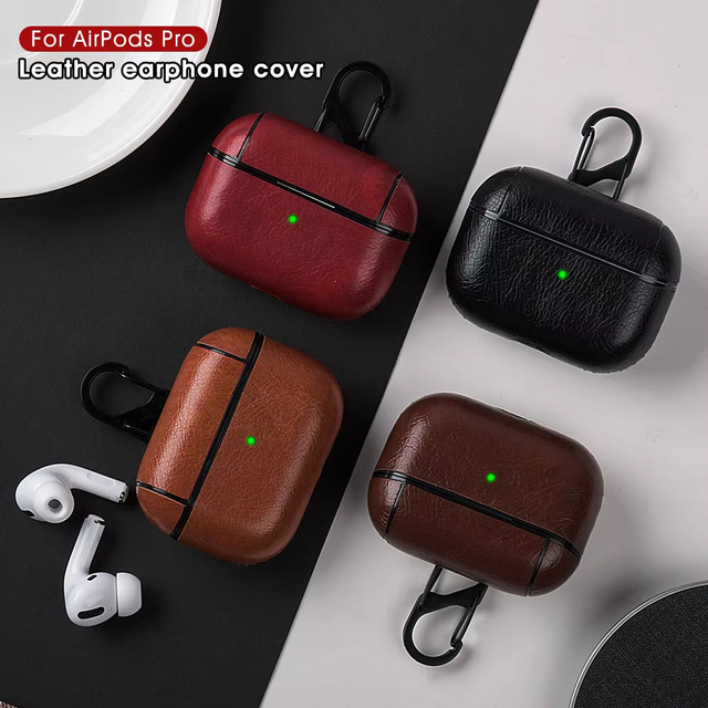 Wholesale Luxury Protective Funda PU Leather Case for Airpods Pro Case