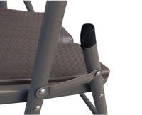 Chaise pliante en rotin imperméable, design en rotin brun, portable pour l'extérieur, café, salle à manger, bistrot, patio, chaise pliante en plastique HDPE
