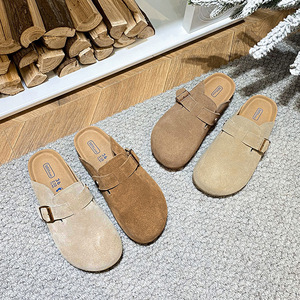 2024 estate firmate zoccoli da <span class=keywords><strong>donna</strong></span> muli di alta qualità in vera pelle scarpe basse da <span class=keywords><strong>donna</strong></span> morbide nuove <span class=keywords><strong>pantofole</strong></span> da giardino - Product Image 2