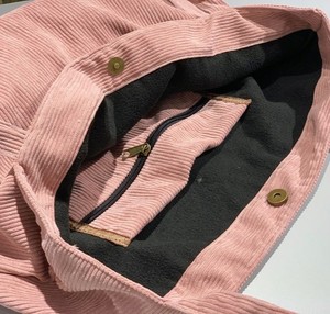 Borsa Tote da Donna in Velluto a Coste di Grande Capacità, Alta Qualità, Servizio di Branding, con Tasche, Direttamente dalla Fabbrica - Product Image 4