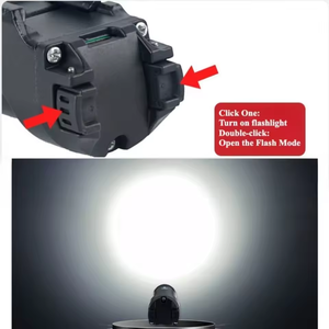 Linterna LED Táctica de Metal Colgante 5D Era de 500 Lúmenes, Multifuncional para Caza y Exploración al Aire Libre, Compatible con Montura de 20 mm - Product Image 2