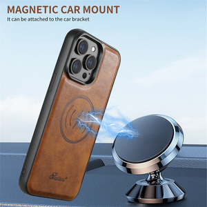 Étui magnétique détachable 2-en-1 en cuir pour iPhone 15 Pro Max <span class=keywords><strong>14</strong></span> Plus 13 12 Mini Xs XR avec housse de poche - Product Image 3