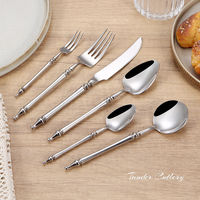 Ensemble de couverts en acier inoxydable dorés style français vintage rétro européen luxe juegos de cubiertos élégant