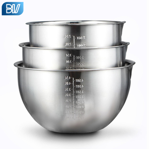 Bol Mélangeur de Boulangerie en Gros avec Bec Verseur en Acier Inoxydable, Récipient Alimentaire de Cuisine pour Pâtisserie, Ensemble de Bols à Salade - Product Image 1