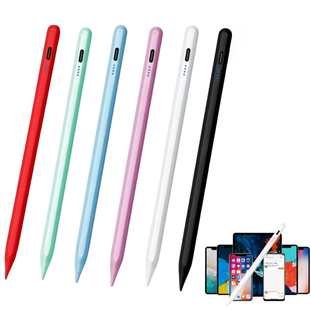 Universal Capacitive Pen for iPad Pencil Style Active Stylus for Android Apple Touch Screen Pen for Painting and Handwriting
