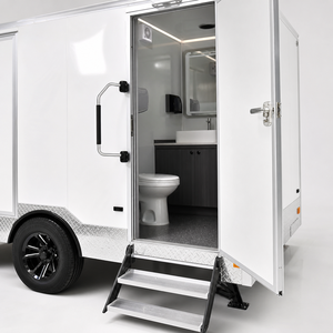Remorque sanitaire mobile robuste à 3 compartiments, unité de toilettes portables pour travaux miniers et d'ingénierie intensifs - Product Image 5