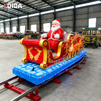 Train électrique de Noël pour enfants, manèges de divertissement sur rail avec Père Noël
