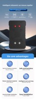 Nouveau Répulsif Souris Intelligent Écologique Solide pour Voiture, Technologie Ultrasonique Clignotante LED, Alimenté par Batterie, en Plastique Carré, pour le Contrôle des Nuisibles