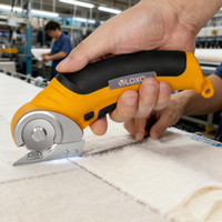 Cutter rotatif sans fil professionnel 4,2 V avec batterie lithium-ion pour la découpe de tissus et de cuir, fournitures de bricolage - Capacité de 6 mm