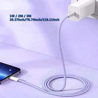 Câble de charge 60W USB C Type C en nylon, câble de charge rapide et de transfert de données pour iPhone 15 16 17 Pro Max Samsung S26 Xiaomi 17 14 13