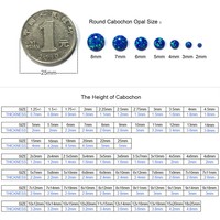 5 pièces/lot perles rondes à dos plat en opale de feu blanche pour la fabrication de bijoux perles de Cabochons en opale synthétique 2mm-10mm
