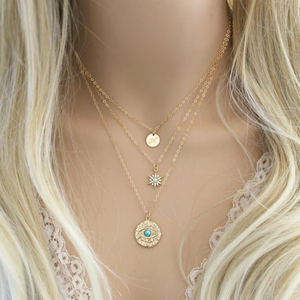 Collar de ópalo de estrella de mar, de Plata de Ley 925, chapado en oro - Product Image 4