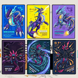 Wholesale Popular Cartoons Pokemoned A6 Art Board Folder Acrylic Art Paint Collection Flare Poster Booster Box Card <strong>Game</strong> <strong>Gifts</strong> - Product Image 2